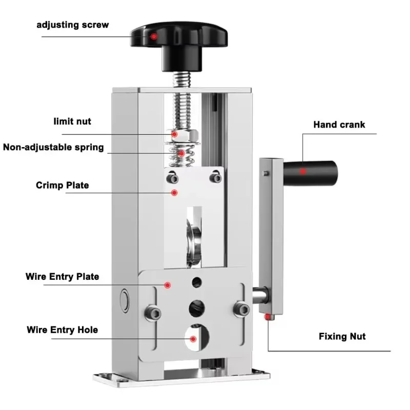 Portable Wire Stripper Manual Wire Stripping 1-25mm Cable Electric Peeling Machine with Hand Crank Support Use with Hand Drill