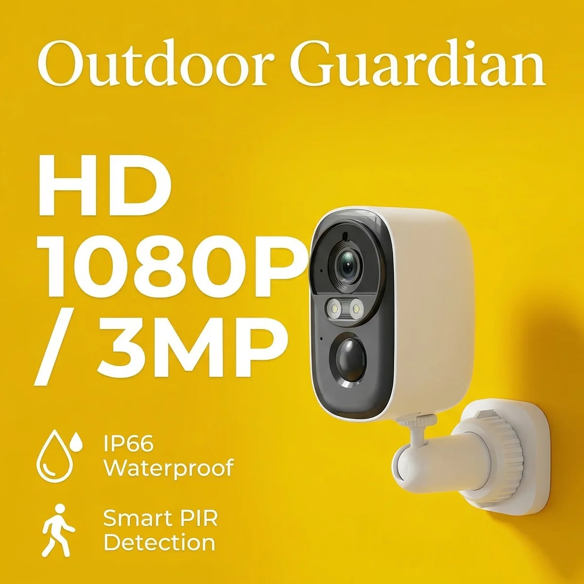 Surveillance Camera D1 3MP Indoor Outdoor Monitoring Dual Audio Automatic Tracking Color Night-Vision Wireless WiFi Video Camera