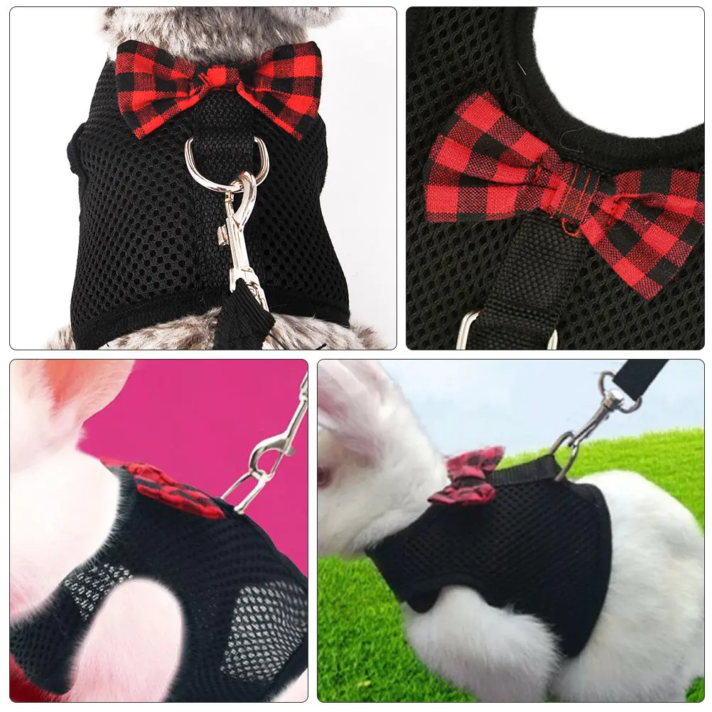Dog Harness and Leash Set Breathable Mesh Vest Adjustable No Pull Chest Strap for Outdoor Walking