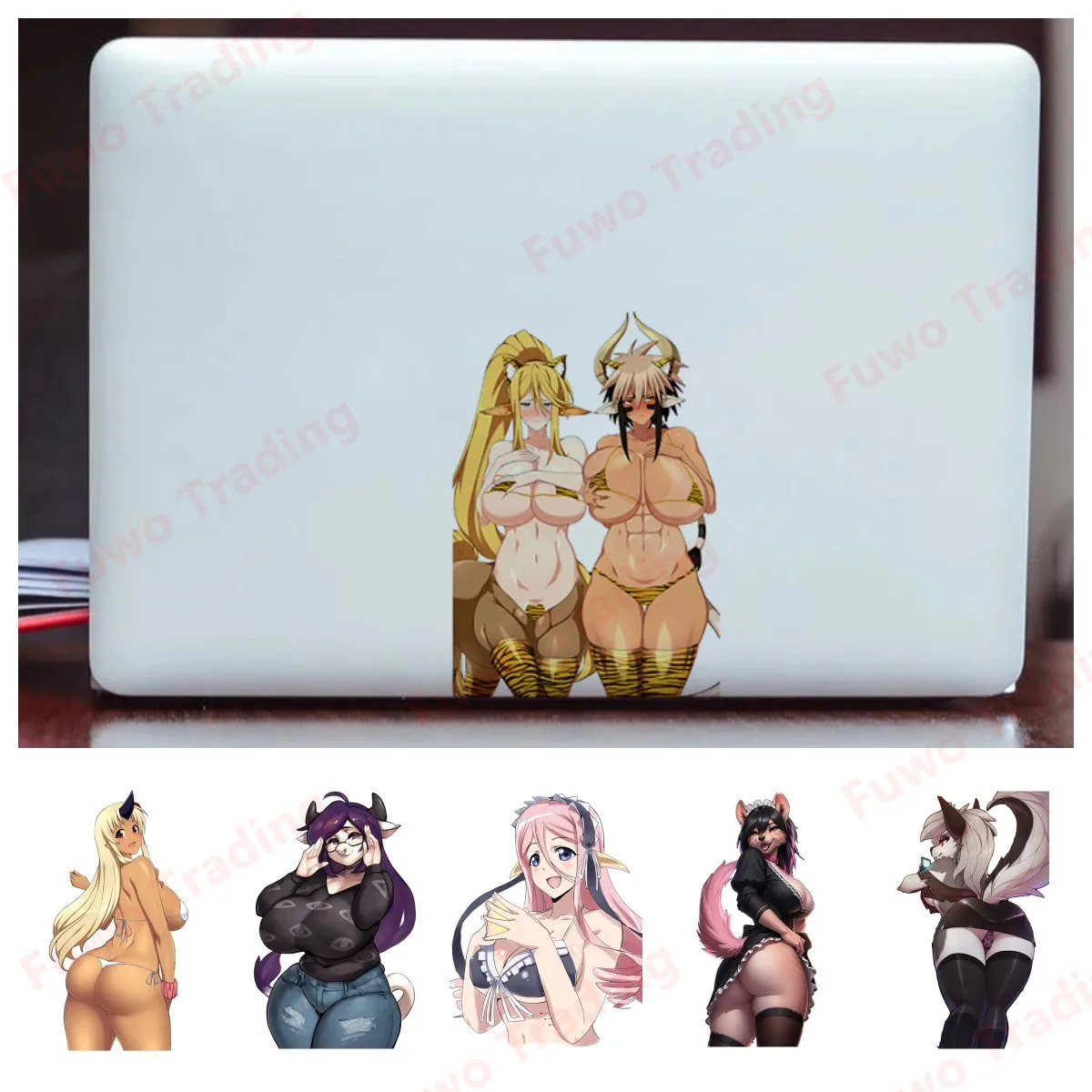 Лидер продаж, забавный мультяшный сексуальный фанат, автомобильная наклейка Centorea Shianus, горячая аниме девушка, наклейка NSFW, автомобильные аксессуары