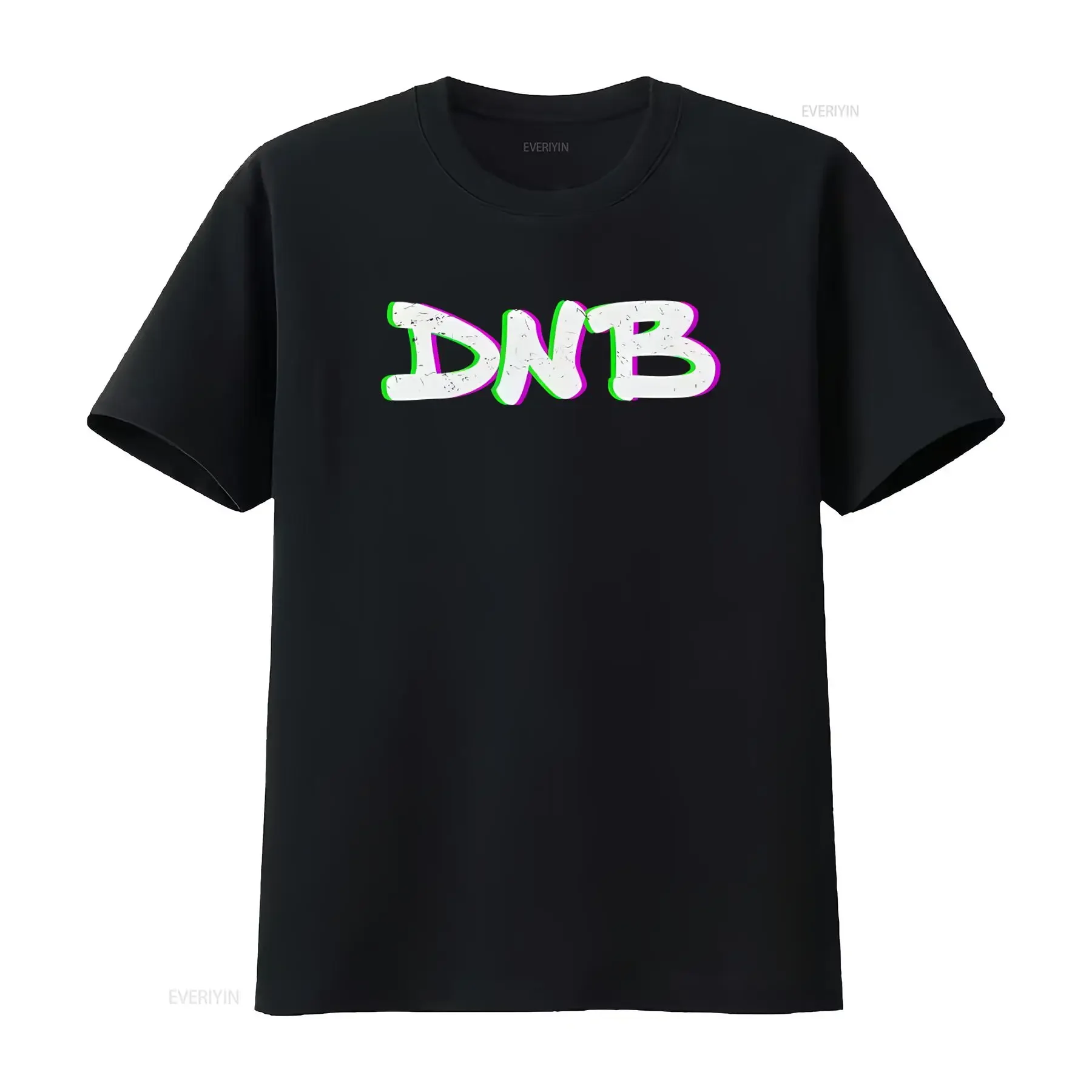 DNB Drum 'N Bass Glitch Design T Shirt for Audio Synthesizer LFO Sound Wave Electro DJ MC vintage Washed streetwear Versatile