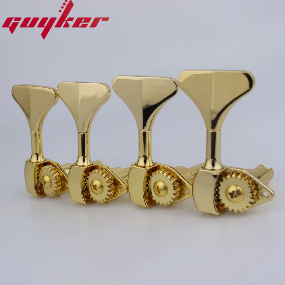 New Bass Tuners 1:20 Ratio Guitar Machine Gold Heads Guitar Tuning Key Pegs Open Gear