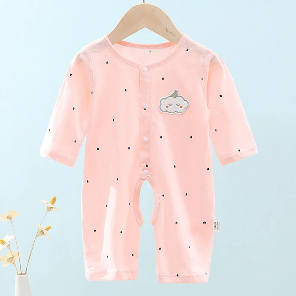 Newborn Baby Rompers Cotton Summer Cute Unisex Infant Boy Girl Clothes Long Sleeve Onesies