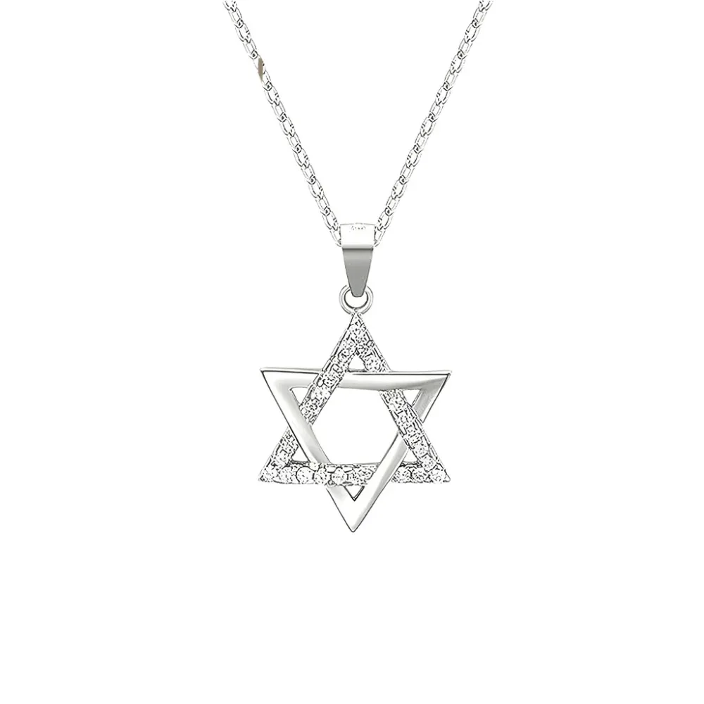 925 Sterling Star of David Necklaces for Women Luxury Hollow Hexagonal Star Pendant Birthday Mom Mother Gift Fine Jewelry