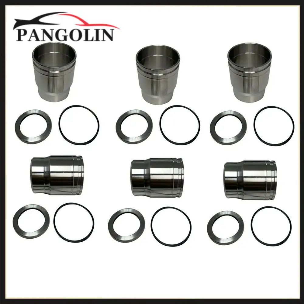 6pcs 3686961 Injector Sleeve Kit Cup Tube W/Seal For Cummins Isx Single Cam Engine Fuel Supply System Fuel Inject. Controls Part