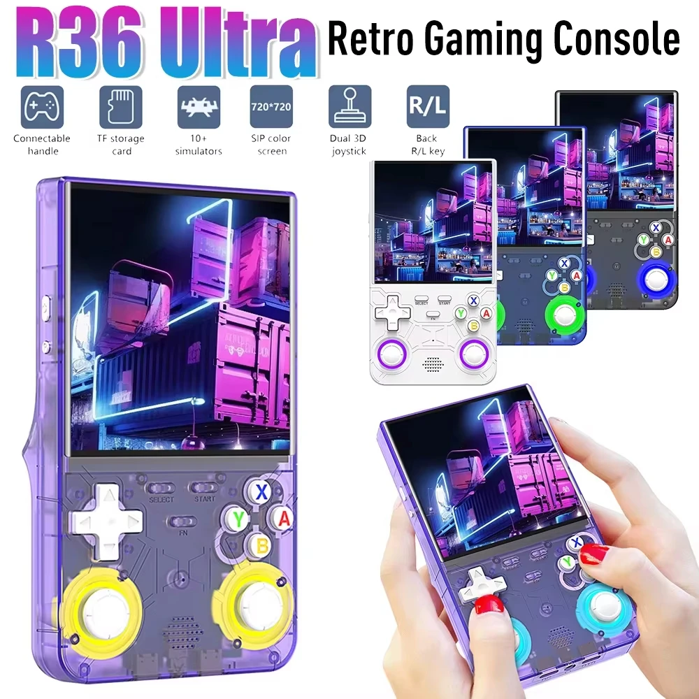 

New R36Ultra 128GB Retro Handheld Game Console 4.0-inch Screen R36S Open-Source Linux System Portable Video Player