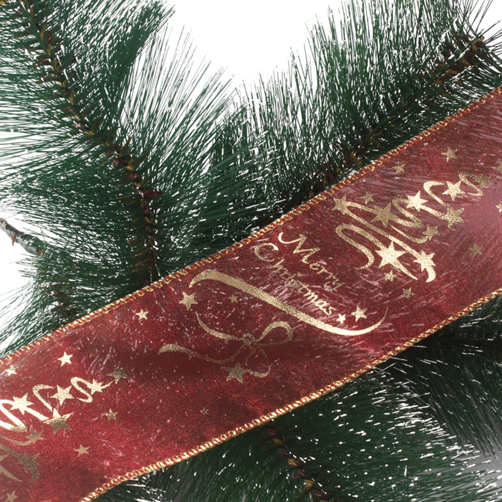 

200X6.3Cm Christmas Glitter Ribbon Wired Sheer Decorative Band For Tree Decoration Hair Bows Gift Wrapping Diy Crafts