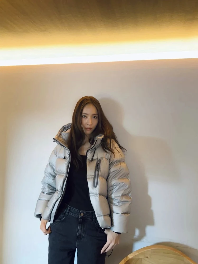   معطف شتوي نسائي فضفاض وخفيف الوزن ودافئ وملابس خارجية كاجوال للارتداء اليومي