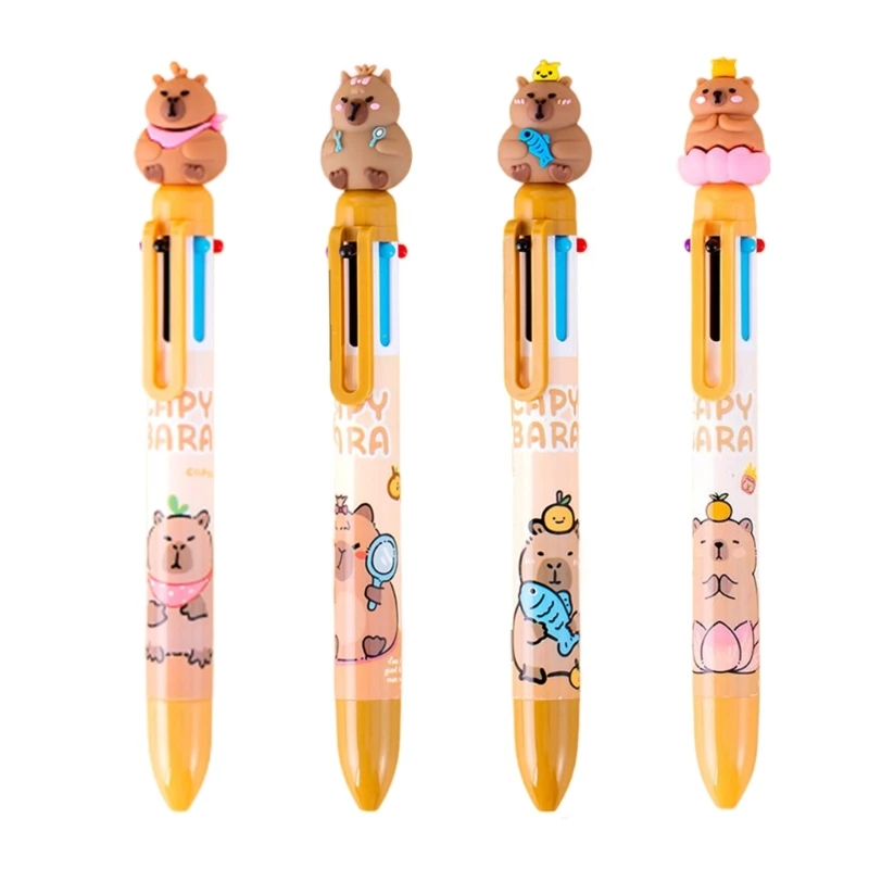 

Ballpoint Pen 6 Colors Barrels Ballpoint Pen for Office School Student Children 601D