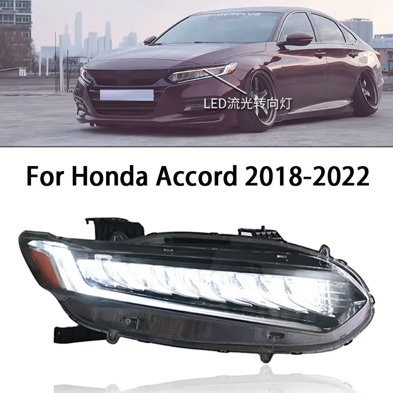 Car Front Headlight For Honda Accord G10 LED Headlight 2018-2022 Headlights Accord DRL Turn Signal High Beam Angel Eye Projector