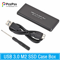 PzzPss USB 3.0 M2 SSD Case USB3.0 to M.2 NGFF External Solid State Drive Enclosure SSD Box Support 2230 2242 2260 2280 Hard Disk