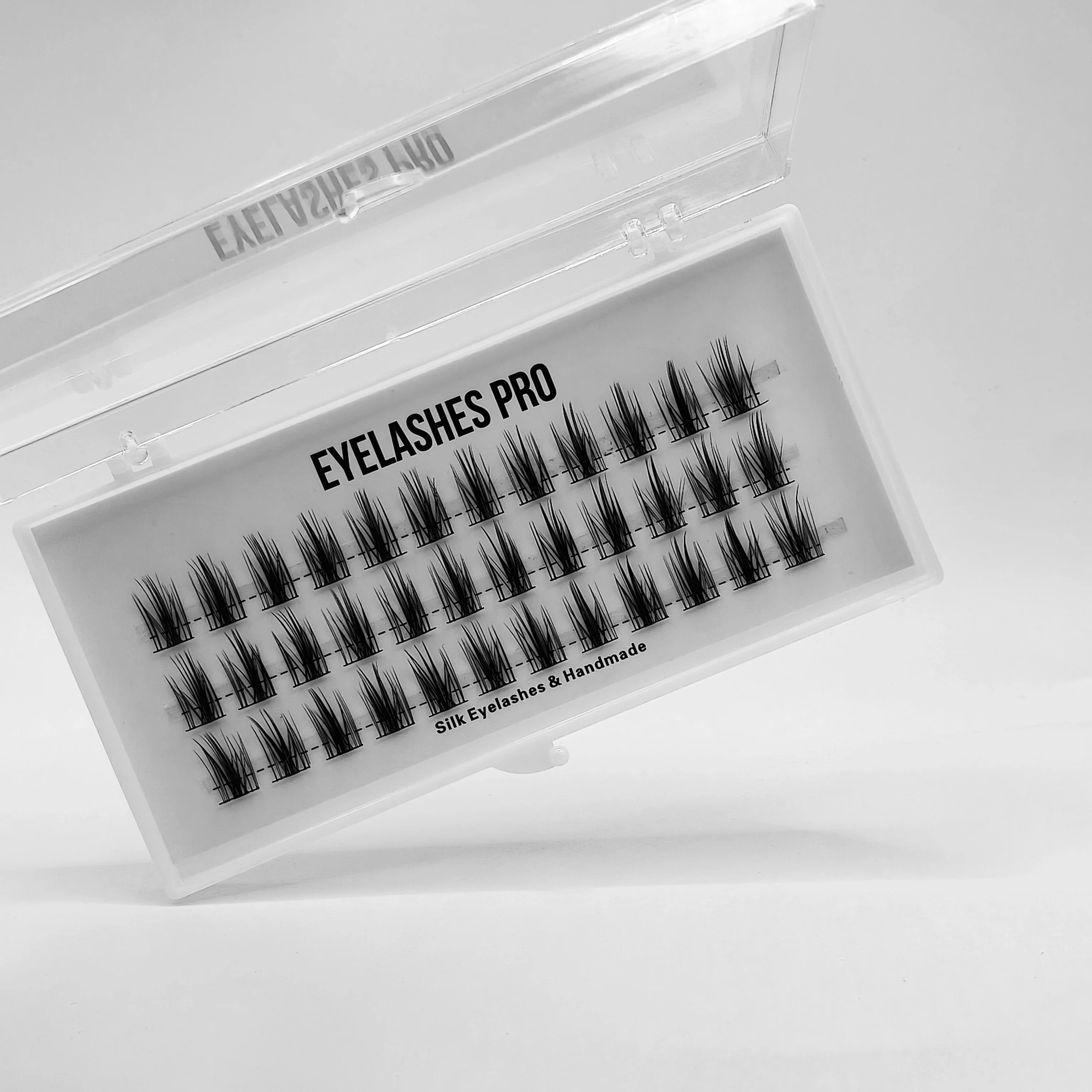 Z015DIY Hand Made Eyelash Extension Segmented Flase Lashes  Lash Bundles Soft Ribbon Strip Eyelashes Makeup Lashes NEW