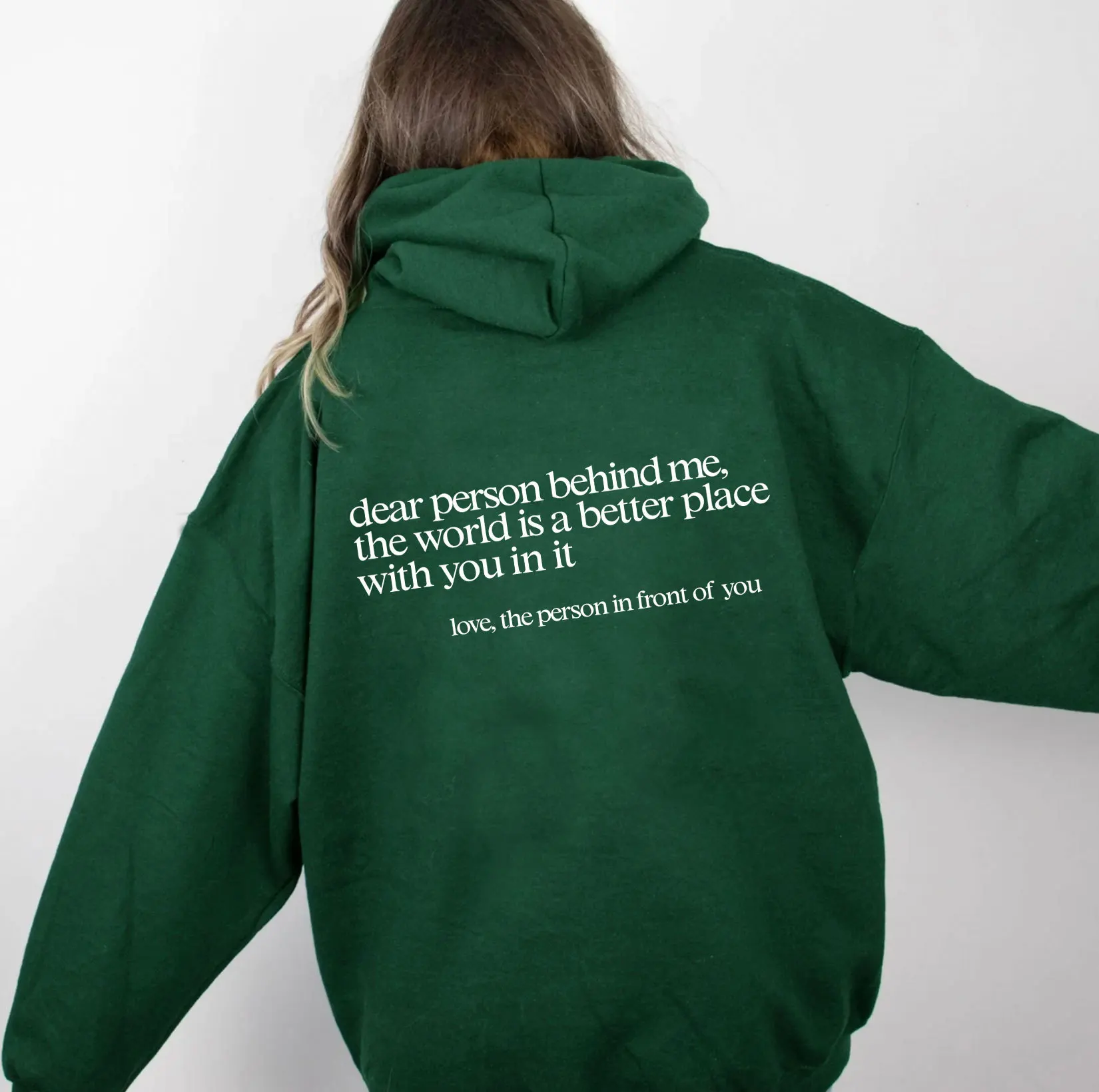 Deer Person Behind Me Slogan Hoodie Women_Men Aesthetic Graphic Funny Hoodies Unisex Autumn Winter Harajuku Pullovers Sweatshirt