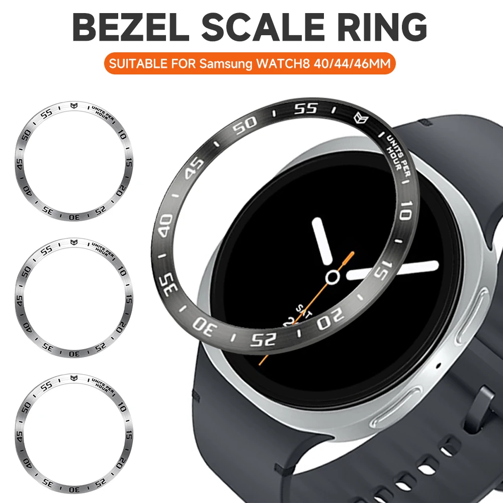 Anillo de bisel de Metal para Samsung Galaxy Watch 8/8, cubierta de bisel clásico, anillo de protección de acero inoxidable, decoración adhesiva para reloj 2025