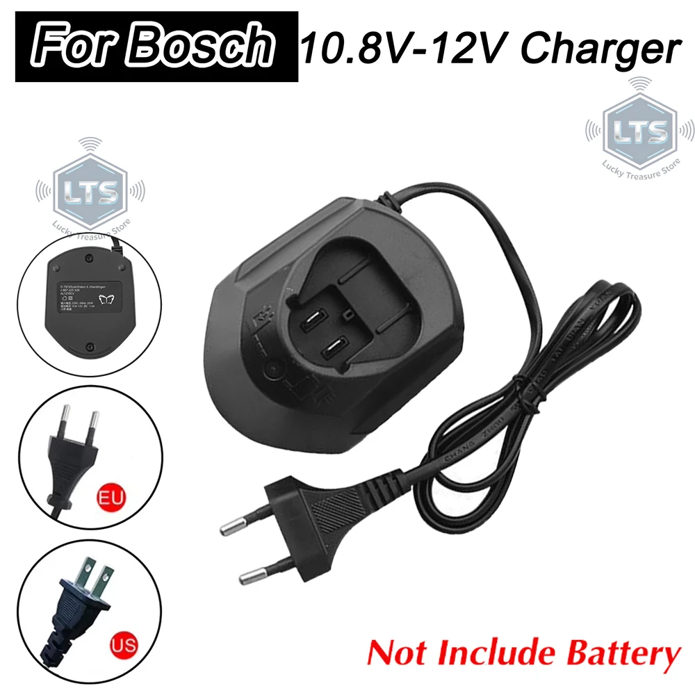 

EU/US Plug Battery Charger For Bosch 10.8V 12V BAT411 BAT412 TSR1080 GSR10.8 GSA10.8V GWI10.8V TSR120 GAL1210CV GAL1130CV ﻿