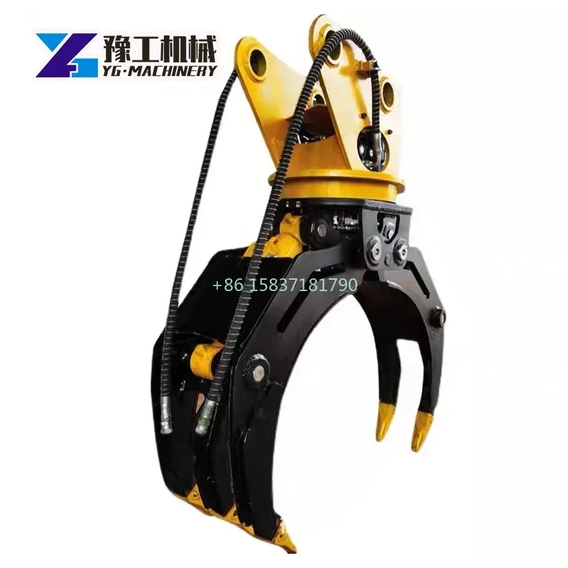 New Arrival Hydraulic Rugged Mounted Log Grapple Wood Cutter Tree Shear Log Cutter Tree Cutter Log Grapple Saw Wood Grabber