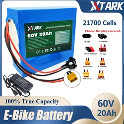 New original 20Ah 60V 21700 Lithium Battery Pack 16S4P 1000W-3000W Electric Bike Motorcycle Scooter Battery +67.2V 2A Charger