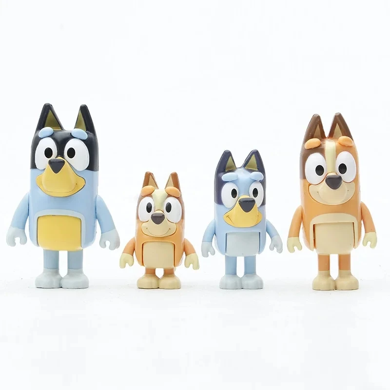 Bluey Family Character Model Action Figures Cute Puppy Movable Joints Decorations Mini Pvc Character Model Toys Children Gifts