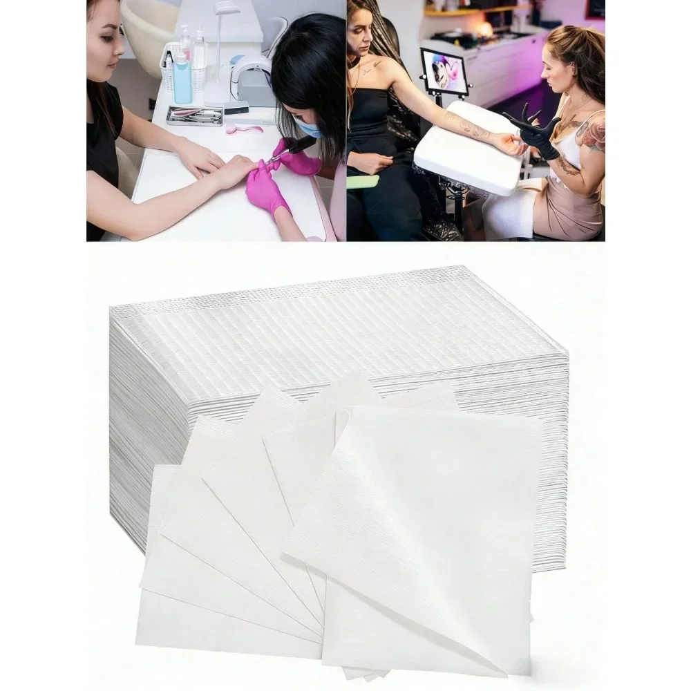 

50/125PCS Tattoo Table Cover Waterproof Clean Pad Disposable Tattoo Nail DIY Cotton Plush Paper Tablecloth Nail Art Beauty Tools