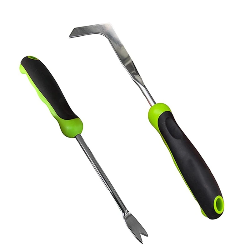 

2Pcs Garden Weeds Remove Tools Stainless Steel Yard Weeding Garden Hand Tools Mirror Polishing Tools Garden Accessory