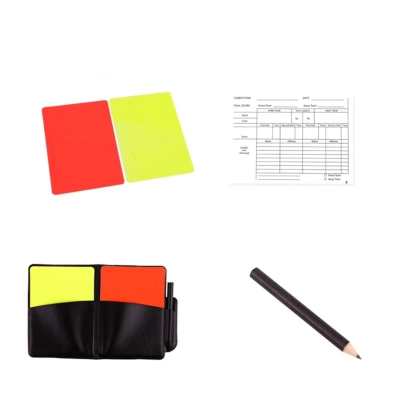 

652D Redness Yellow Referee Penalty Cards Soccer Card Football Game Referee Card