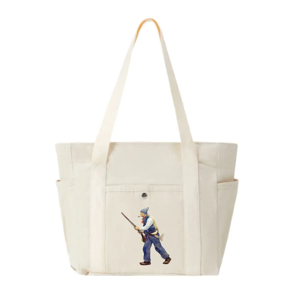 

Man with Musket Canvas Single Shoulder Diagonal Cross Portable Tote Bag