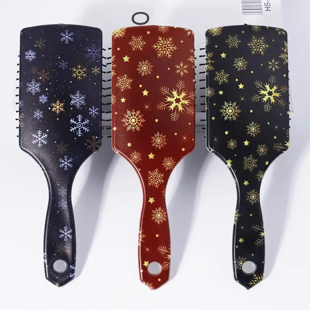 

1 шт. расческа на воздушной подушке с рисунком снежинки — щетка для прямых волос, большая антистатическая резиновая щетка, подходит для нормальных волос