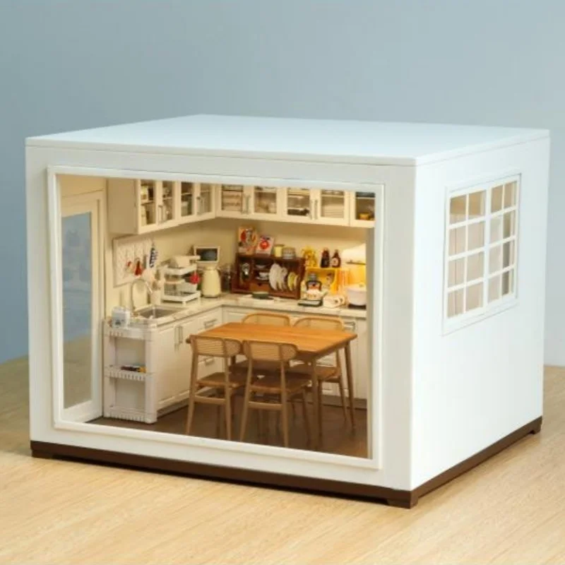 

1:6 Big Doll House Model Furniture Accessories with Door Window Bjd Gsc Blyth Soldier Lol Miniatures Room Box Background Cabin