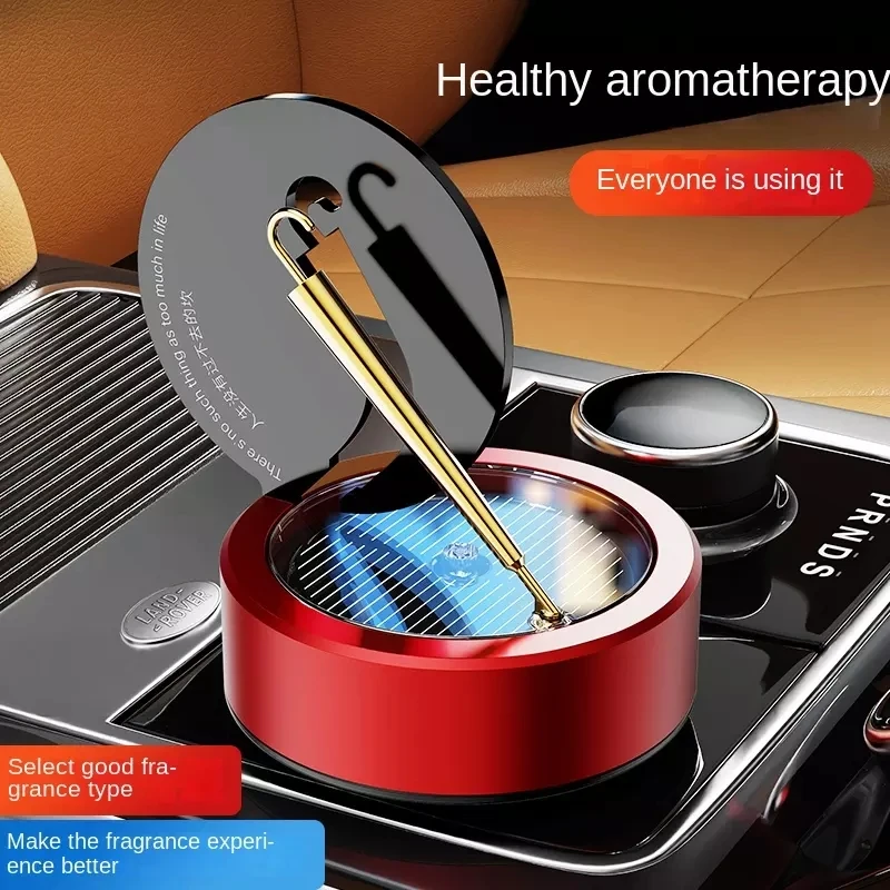 พลังงานแสงอาทิตย์หมุนขนาดเล็ก Golden Umbrellaar Air Fresher ภายในรถยนต์อุปกรณ์เสริมน้ำหอมน้ำหอมที่นั่ง Parfume เครื่องประดับ