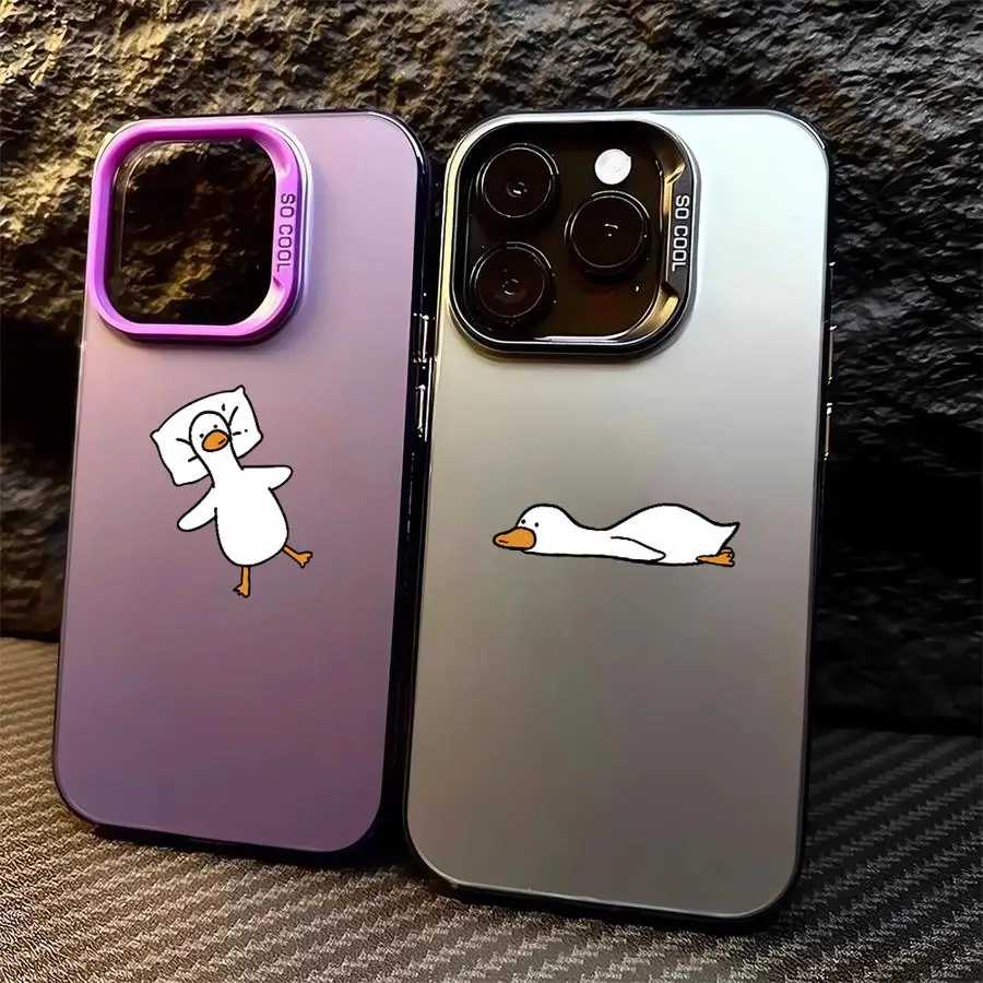 

Case for iPhone 17 Pro Max 12 Pro 15 Air 14 Plus 13 16 11 Phone Cover Simple And Cute Duck
