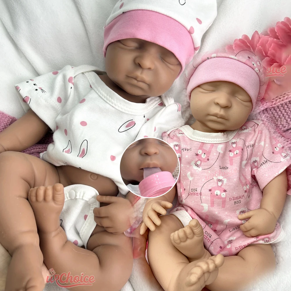 

44-сантиметровая полностью силиконовая кукла-реборн с открытым ртом, реалистичная, водонепроницаемая, мягкая, уютная, для коллекционеров, рождественский подарок