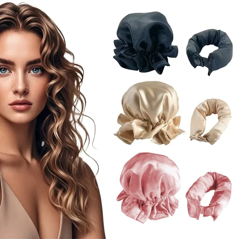 

Набор щипцов для завивки без нагрева, набор щипцов для завивки BUN BONS, инструмент для завивки ленивых больших волн для сна