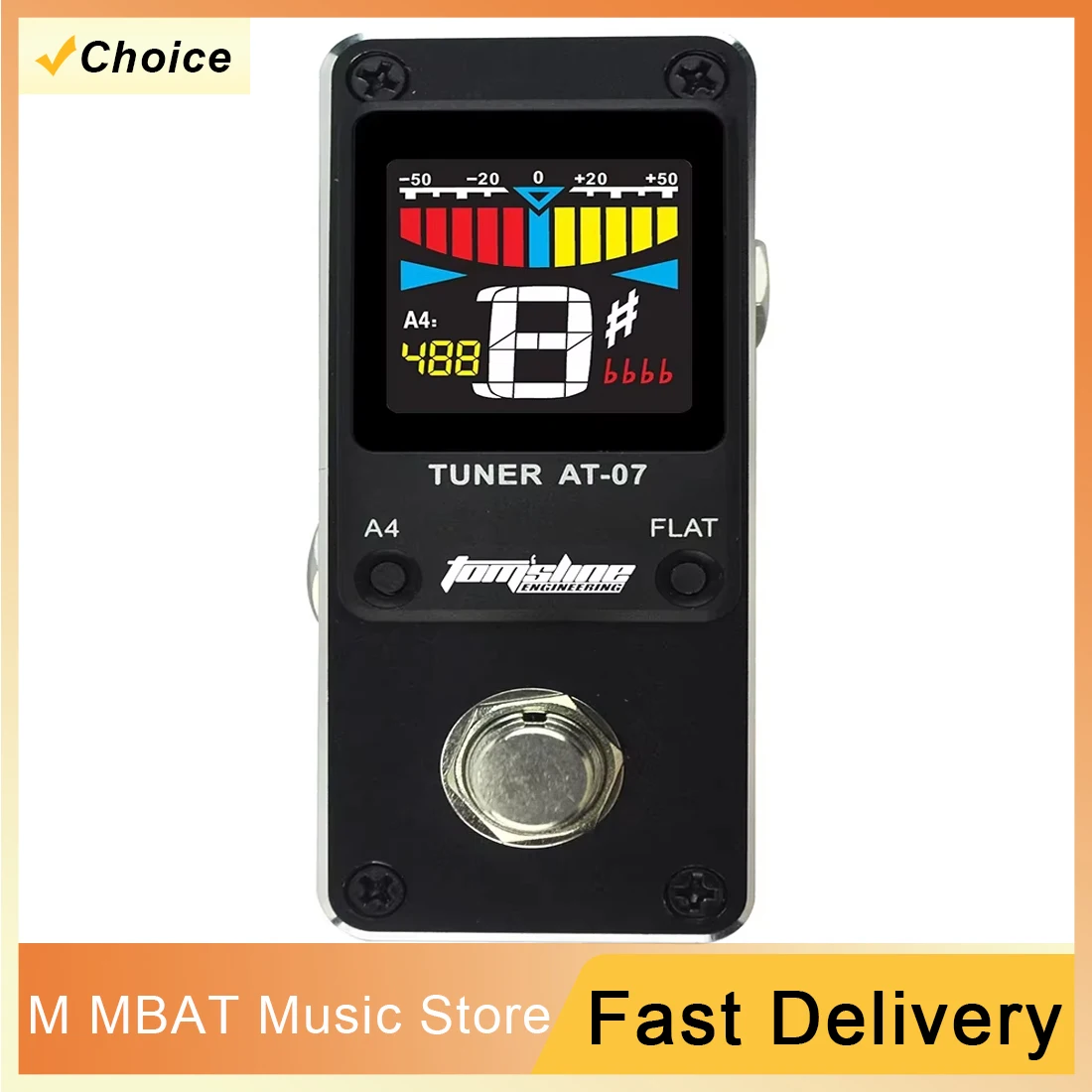 

AT-07 Mini Foot Guitar Tuner HD Display Effect Pedal for STAGE And STUDIO Guitarra Chromatic Tuning Tuner Bass Guitar Part