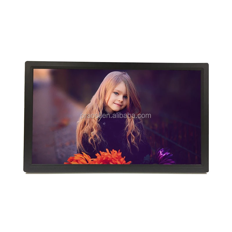 

2019 New big size wall mount rechargeable battery hd video 1920*1080 digital photo frame 26"