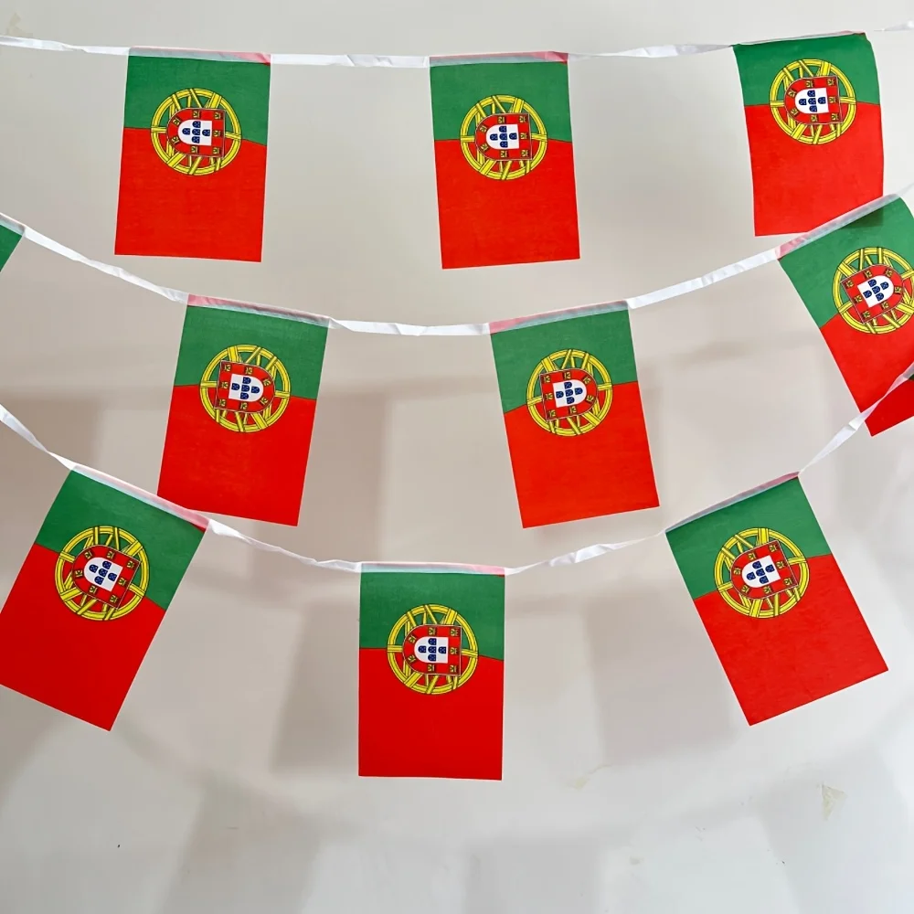 1 Set/20pcs Portuguese Pennant, 14x21cm Pennant, Ideal for New Year, Carnival, Parties, Festival Decoration Flag Banner