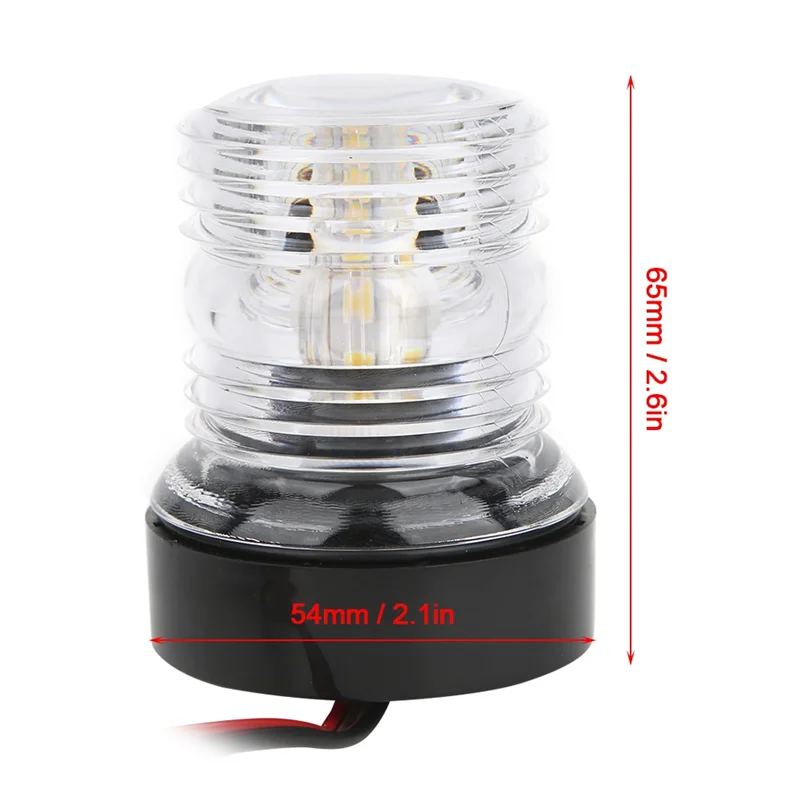 12-24V White LED Navigation Light 360 Degree All-Round Light Sailing Signal Lamp For Yacht Boat Stern Anchor Light-A14Z