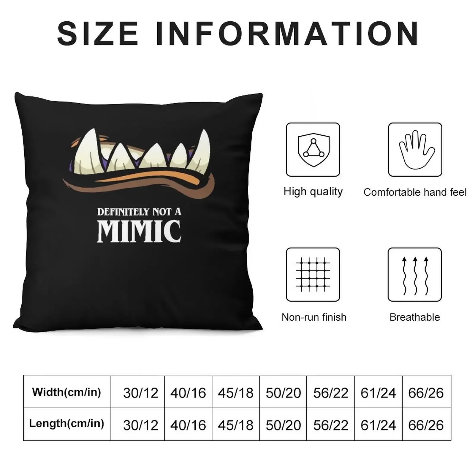 Definitely Not A Mimic Throw Pillow Sofa Cushion Cover Christmas Pillow Covers pillow