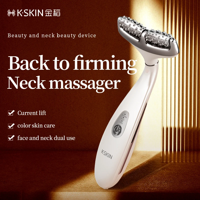 

K-SKIN EMS Face Beauty Instrument Beauty Neck Massager Micro-Current Vibration Color light Senility Face Massager Skin Care