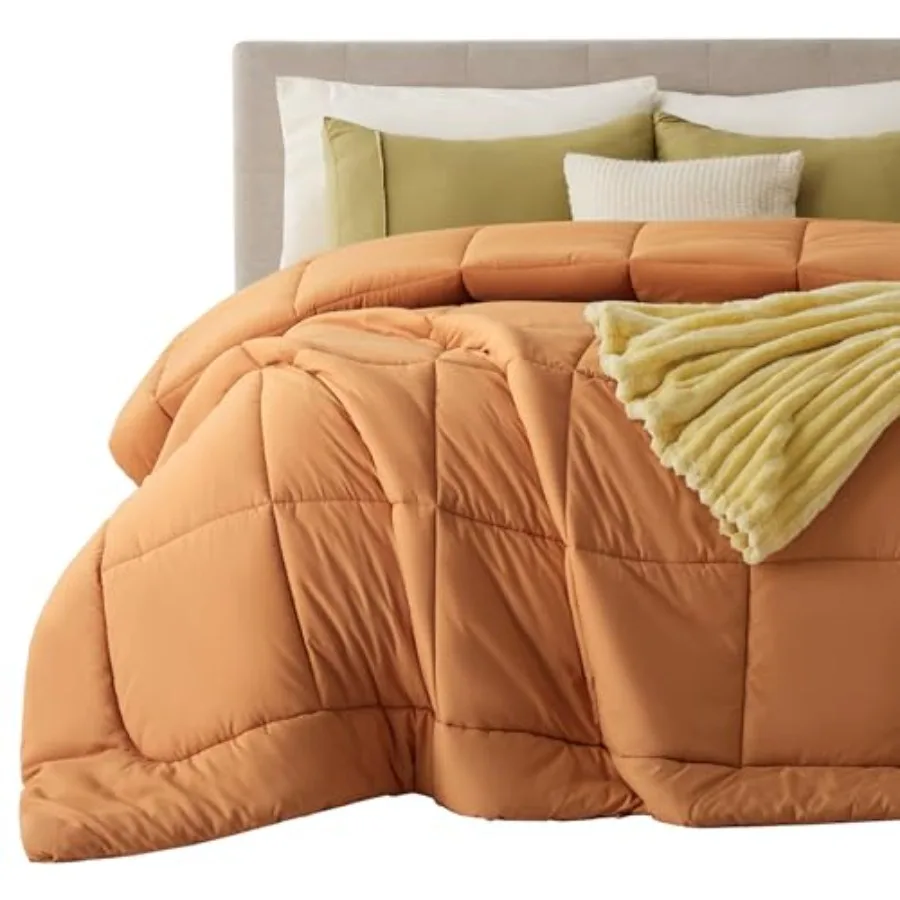 

Одеяло-вкладыш Comforter Duvet Insert - lted Comforters KinSize All Season Duvet GentleSoft Down Alter Beddinwi 8 bs Gifts for Women/Men Burnt