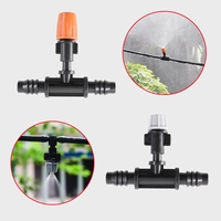 8/11 Hose 3-way Sprinklers Adjustable Sprayer Misting Cooling Nozzles Garden Farmland Atomization System Spraying Heads10/30Pcs