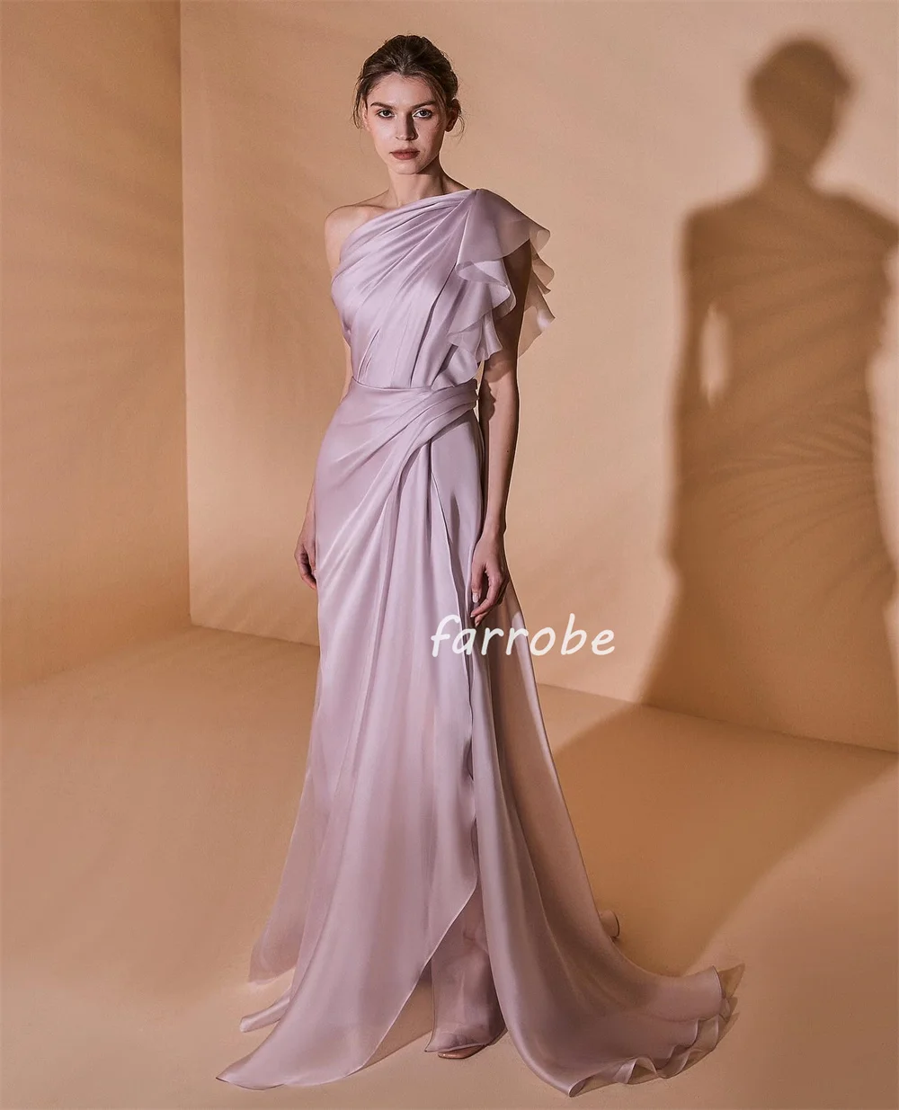 Customized Sexy High Quality Pleat Ruched Draped A-line Off-the-shoulder Long Dresses Bespoke Occasion Dresses Exquisite Elegant