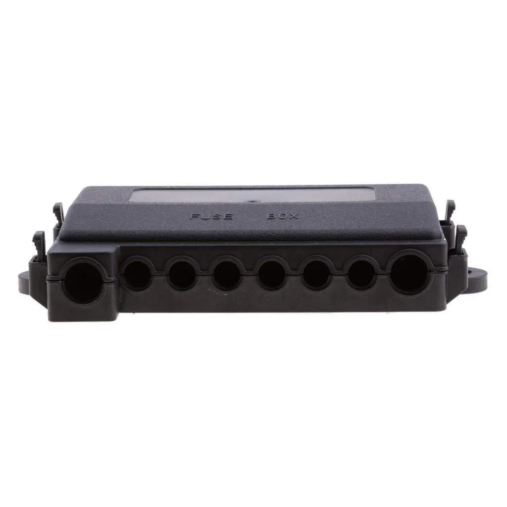 1set 7 Way Heavy-Duty Distribution Fuse Box Multi-Circuit Fuse Box Suitable For Large Medium-Sized Fuses In 12/24-Volt Systems