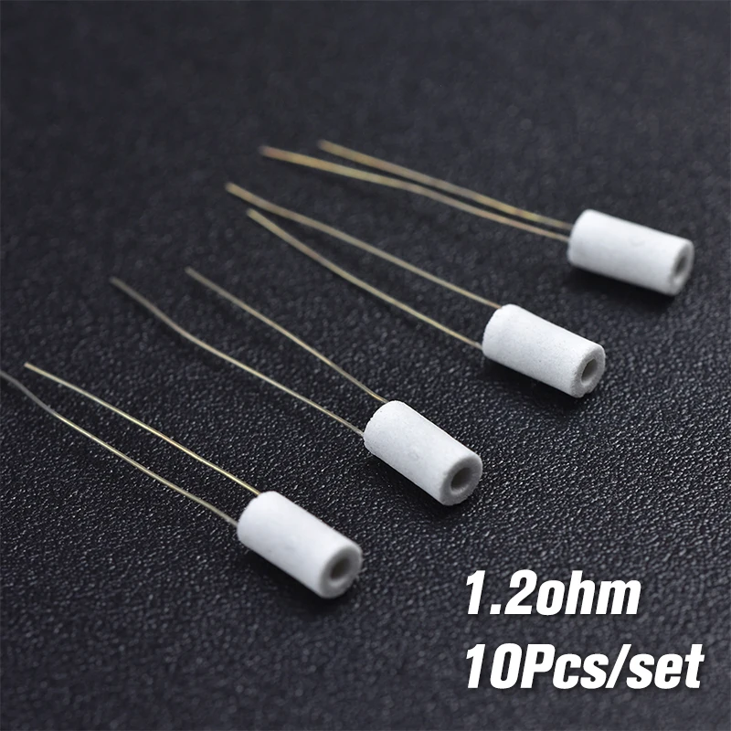 10Pcs Diy Rebuild Keramische Verwarming Kern Coils 1.2ohm Heater Coils Diy Verwarming Draad Hulpmiddel
