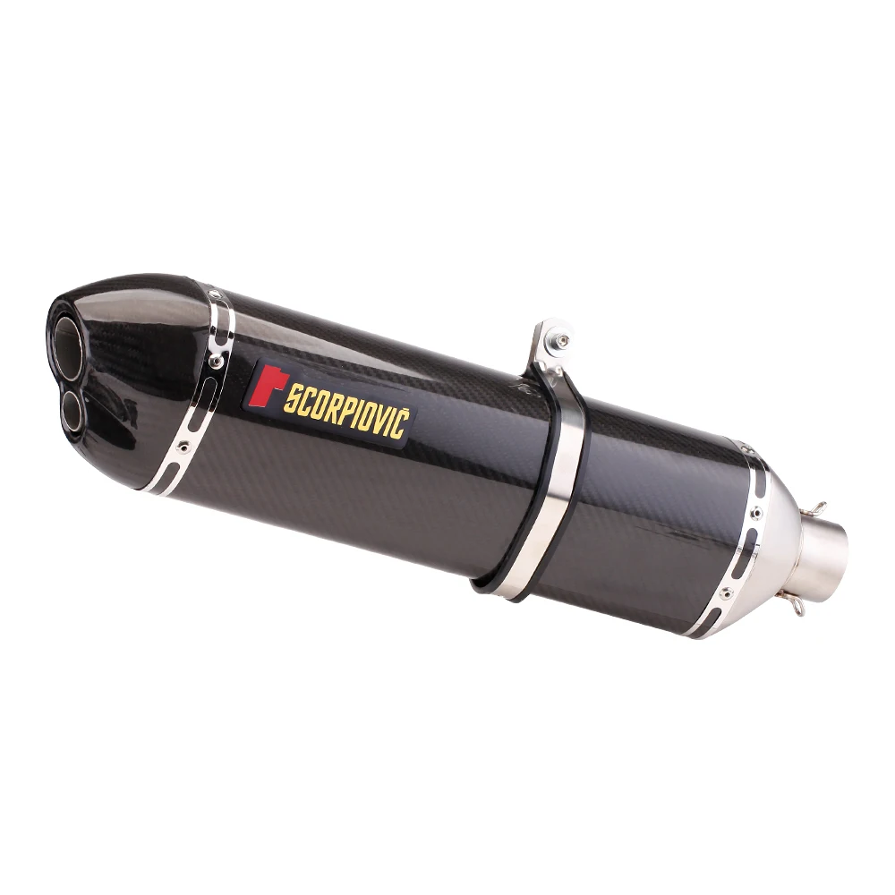 Factory Hot Selling Universal 51mm Motorcycle Exhaust Modification Carbon Fiber Muffler For F750GS F850GS R1