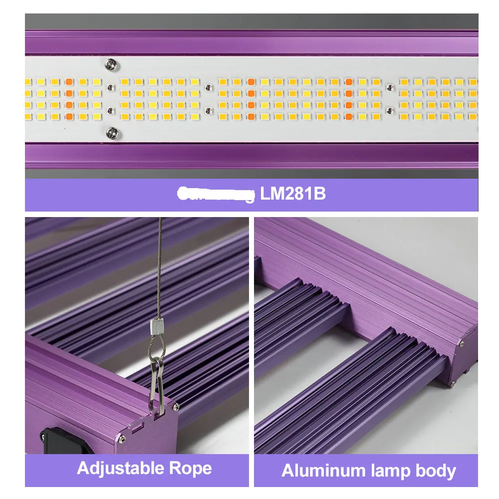 Pełne spektrum oświetlenia LED do uprawy 200W 300W AC100-277V LM281B Super jasność hydroponika szklarni kwiaty nasiona lampa do wzrostu