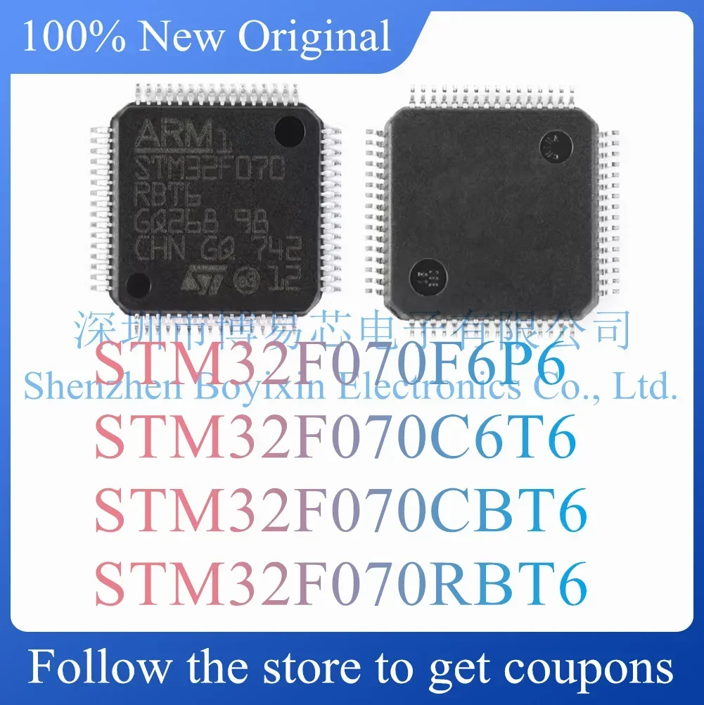 

NEW STM32F070F6P6 STM32F070C6T6 STM32F070CBT6 STM32F070RBT6 Original Product