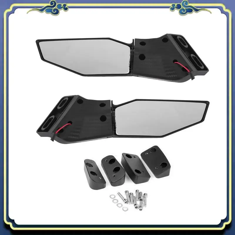 AU16-1 Pair Motorcycle Rearview Mirror Amber Light For KAWASAKI NINJA ZX6R ZX10R ZX12R