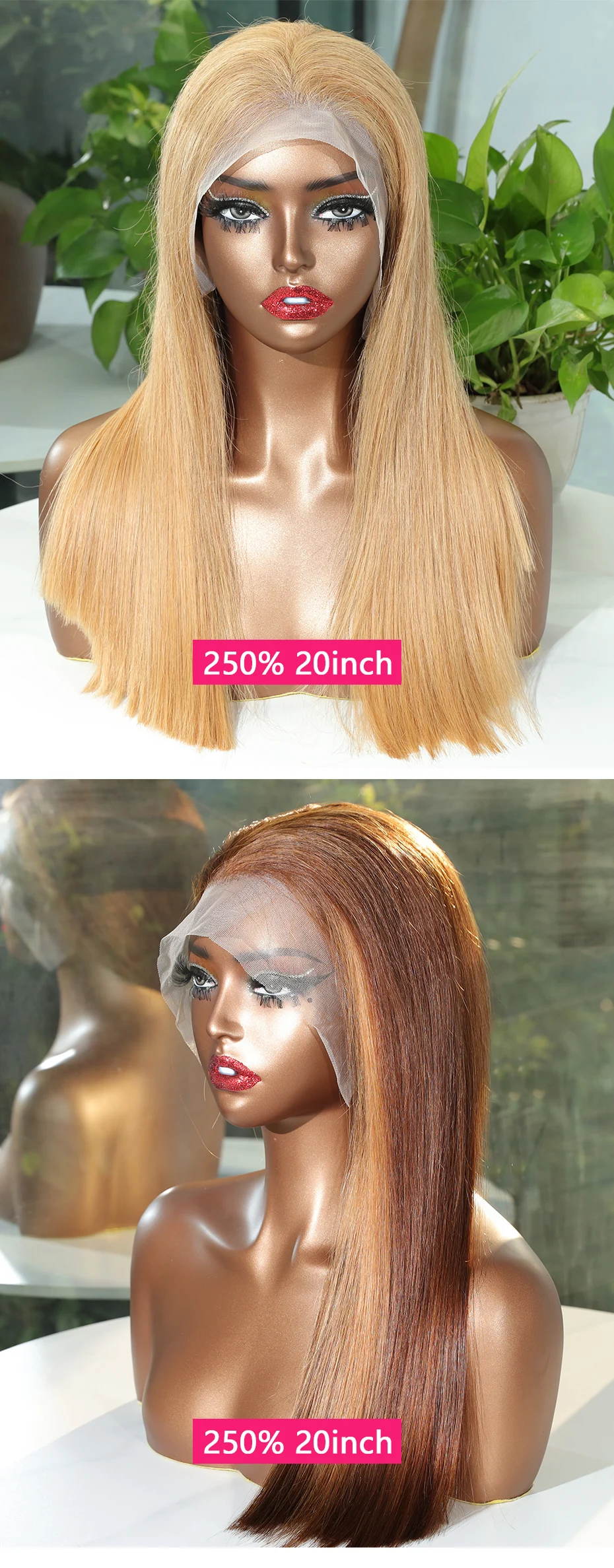 15A 13x4 Rohes Vietnamesisches Super Double Drawn Bone Straight Perücke Aschblonde Echthaarperücke 300 250% Dichte Gefärbte Lace Frontal Perücke – Detail 2