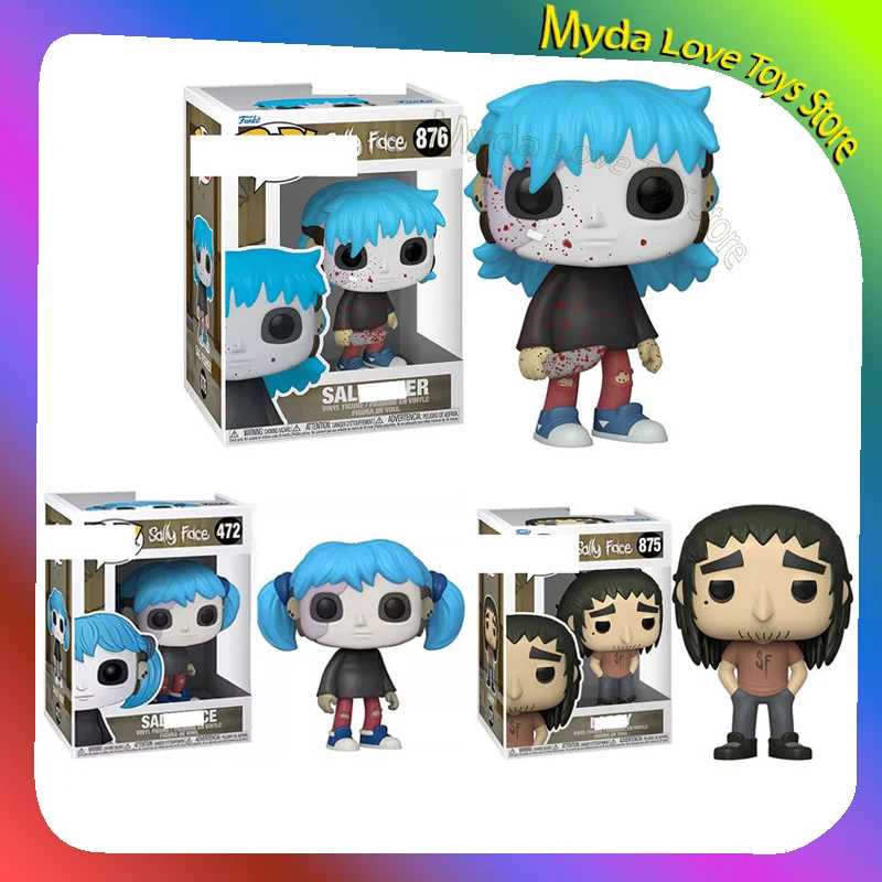 Funko Pop Sally Face Figurines d'horreur Suspense Puzzle jeu Larry périphérie modèle Garage Kit jouet ornement enfant cadeau de noël