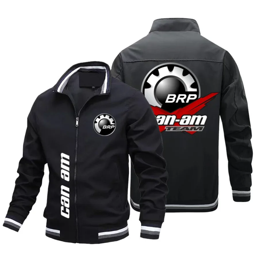 2023 Spring and autumn high quality men's jacket trend new CAN-AM car logo printed men's Jacket breathable men's top